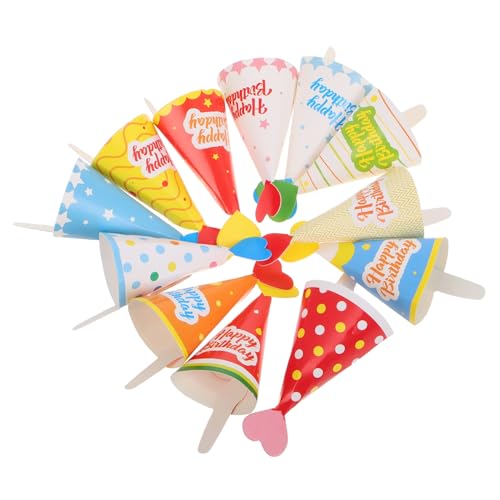 Vaguelly 36 Stück Eiscreme Partyhüte Gastgeschenke Für Kinder Mini Papierkegelhüte Für Eiscreme Geburtstagsdekorationen Eiscreme Motto Partyzubehör von Vaguelly