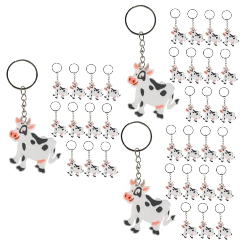 Vaguelly 36 Stück Kuh Schlüsselanhänger Kinder Schlüsselanhänger Dschungeltier Schlüsselanhänger Anhänger Kuh Schlüsselanhänger Kuh Charm Hängender Anhänger Kuh Schlüsselanhänger von Vaguelly
