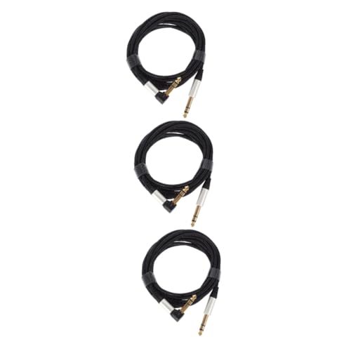 Vaguelly 3St Audioleitung gitarrenkabel guitar cable anschlusskabel power schnur lautsprecherkabel Gitarreneffektkabel E-Bass-Audiokabel Adapter-Effektkabel Gitarrenparts Zinklegierung von Vaguelly