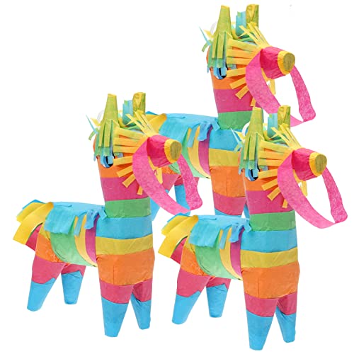 Vaguelly 3St Mexikanische Piñata Spielzeug wandverkleidung susigkeiten toy mit gefüllte Piñata schöne Esel-Pinata Piñata für Fiesta Cinco de Mayo mexikanische Partygeschenke Papier von Vaguelly