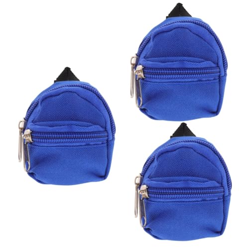 Vaguelly 3St Puppenrucksack Mini Rucksack für Puppen Spielzeug Schließfach für puppenkleidung Puppen Kleidung rucksäcke Rucksack aus Puppenstoff Puppe Kostümschmuck Polyester Blue von Vaguelly