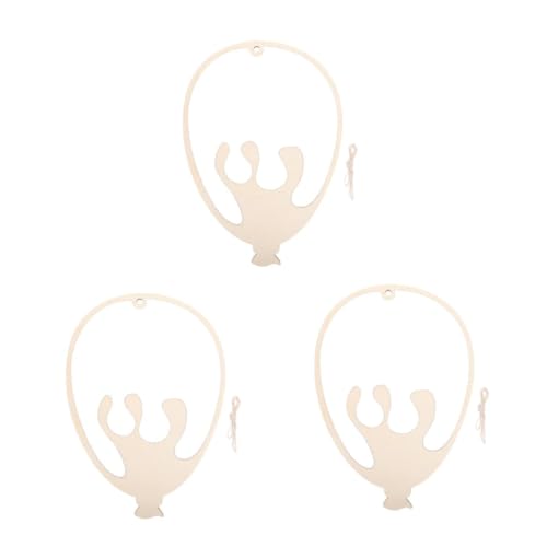 Vaguelly 3St Spiegel mit Ballonmuster kinderspiegel Boho-Spiegel für die Wanddekoration Kawaii-Spiegel Kinderzimmerspiegel kawaii wanddekoration spiegel süße Spiegel Holz Beige von Vaguelly