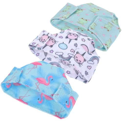 Vaguelly 3St für Puppen Kleidung Puppen Klamotten Puppenhöschen Puppenkleidung Puppen-Wechselkleidung-Set mit Accessoires Spielzeughöschen -Rollenhöschen Stoff von Vaguelly