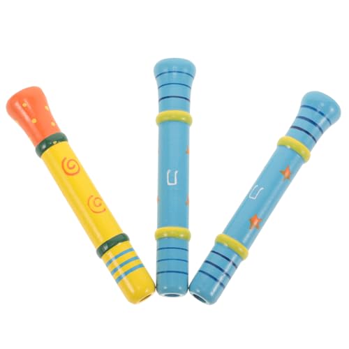 Vaguelly 3St pfeifen kinderinstrumente musikinstrumente holzflöte toys Musikspielzeug für Pfeifenspielzeug aus Holz schöne Pfeife hölzern von Vaguelly