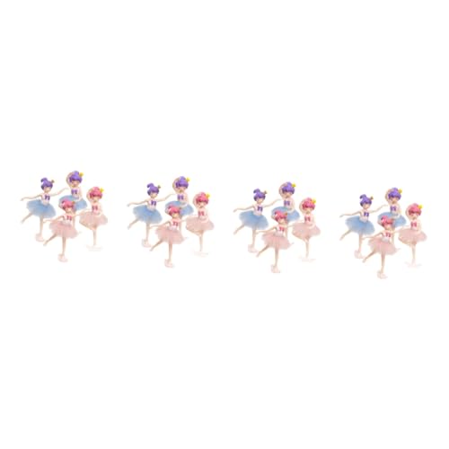 Vaguelly 4 Sätze Ballerina Mädchen Ballett Cupcake Topper Puppen Ente Puppenhaus Dessert Dekoration Daisy Muffin Dekoration Balletttänzerin Figuren Ballerina Geburtstag 4 Stück * 4 von Vaguelly