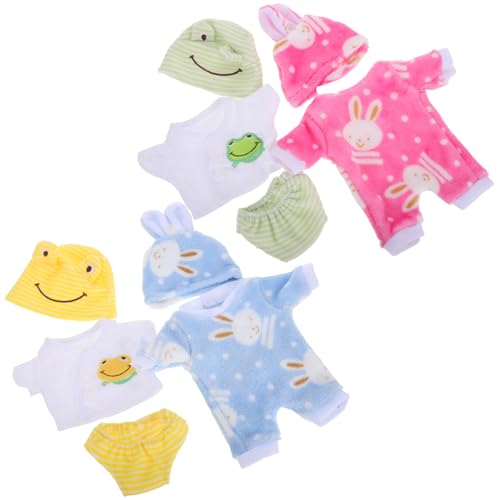 Vaguelly 4 Sets Babypuppen Tierkleidung 12 Zoll Reborn Babypuppen Kleidung Outfit Hundepyjamas Für Amerikanische Puppen Realistische Babypuppen Tierkleidung Für Mädchen von Vaguelly