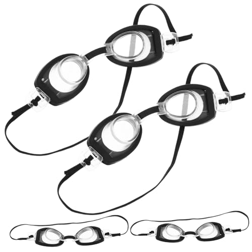 Vaguelly 4 Sets Mini Schwimmbrillen Brillen Puppen Sonnenbrillen Puppenhaus Schwimmbrille Puppen Schwimmbrillen Puppen Schwimmen Schutzbrille Puppen Gläser Kunststoff von Vaguelly