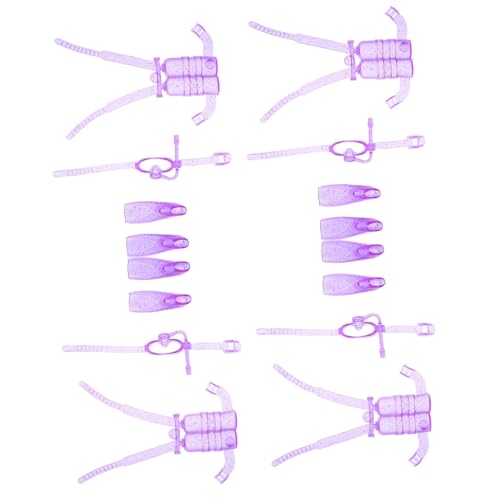 Vaguelly 4 Sets Neoprenanzug Mini Tauchausrüstungsset Puppentauchen Kleines Tauchwerkzeug Puppenkleidungsteile Puppentauchausrüstung Tauchausrüstung Für Puppen Mini Tauchzubehör von Vaguelly