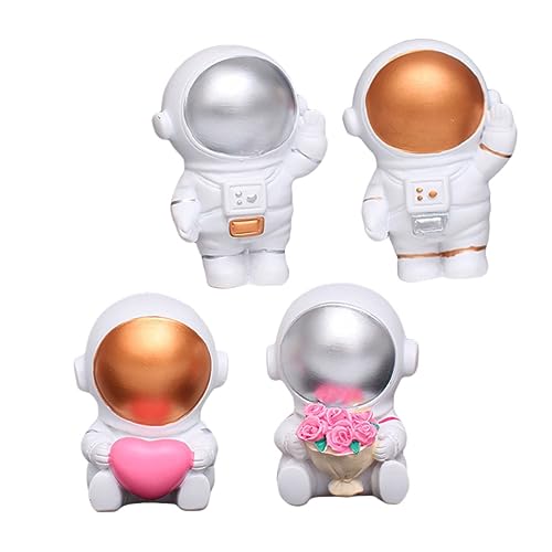 Vaguelly 4 Stück Astronauten-ornamente Balkenwaage Figur Astronauten-modellierungsstatue Astronautenstatue Krippenschmuck Für Kinder Weihnachtsspielzeug Platz Mini Harz Student Marionette von Vaguelly