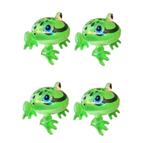 Vaguelly 4 Stück Aufblasbares Tier Für Kinder Aufblasbares Froschspielzeug Tier Heliumballon Jumbo Ballons Froschballons Tierballons Leuchtende Spielzeuge LED Ballons Aufblasbares von Vaguelly