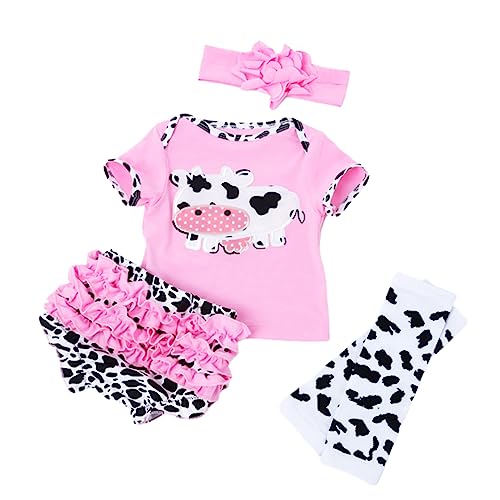 Vaguelly 4 Stück Kuh Puppenkleidung Kleinkind Puppen Passende Kleidung Wiedergeborene Puppen Mädchenkleidung Babys Puppen Babymädchen Neujahrs Outfit Mädchenkleidung von Vaguelly