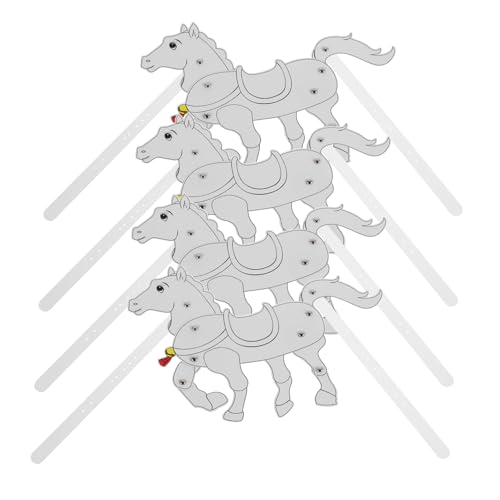 Vaguelly Traditionelle Chinesische Schattenpuppen Mit Pferden 4-teiliges Set Handgefertigte Pferdepuppen Für Jungen Und Mädchen von Vaguelly