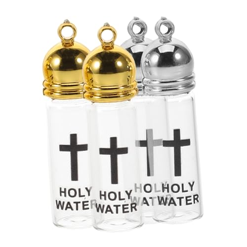 Vaguelly 4 Stück Taufflasche Weihwasser Aufhängen Von Weihwasserflaschen Holly Wasserflasche Kleine Heilige Flasche Christliche Weihwasserflasche Kirchenschmuck Für Die Hochzeit Glas von Vaguelly