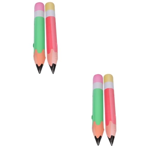 Vaguelly 4 Stück aufblasbarer Bleistift riesige Bleistiftballons Neuheit Bleistift kinder spielzeug lustiges spielzeug riesiger bleistift Jumbo-Buntstifte Bleistiftspielzeug für Kinder PVC von Vaguelly