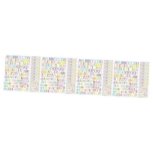 Vaguelly 40 Blätter Alphabet-Aufkleber selbstklebendes Buchstabenetikett Buchstaben aufkleben Vinyl Sticker Vinyl Aufkleber Etiketten Aufkleberbuchstaben zum Basteln Zahlenaufkleber von Vaguelly