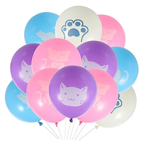 Vaguelly 40st Katzenballon Partyballons Cartoon-haustierballons Astetische Raumdekoration Dekorative Partyballons Cartoon-geburtstagsballons Neujahrsballons Kuchen Topper Emulsion von Vaguelly