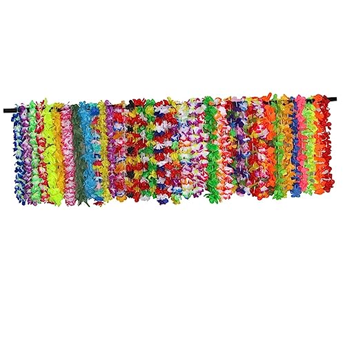 Vaguelly 42St Hawaii-Girlande Hawaii-Halskette hängende Dekorationen Halskette mit Blumengirlanden Tropical party decorations garland necklace Blumenhalskette Luau-Girlande von Vaguelly