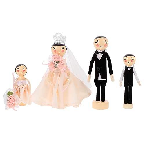 Vaguelly 4Stücke Mini Holzstatue Set Teilig Stilvolle Hochzeitsfiguren Für Valentinstag Jubiläen Und Holzpuppen Champagnerfarbe Vaguelly 4Stücke Mini Holzstatue Set Teilig Stilvolle Hochzeitsfiguren Für Valentinstag Jubiläen Und Holzpuppen Champagnerfarbe von Vaguelly