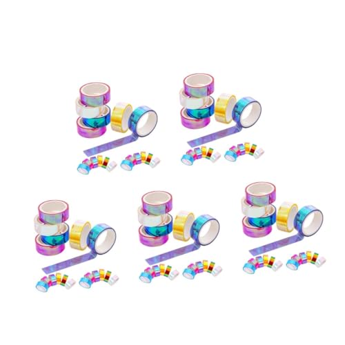 Vaguelly 5 Sätze Farbverlaufsband Klebriges Papierband Washi Tape Zur Dekoration Kreatives Klebeband Beschreibbares Washi-tape Regenbogen Klebeband Dekoratives Washi-tape Pvc 18 Stück * 5 von Vaguelly