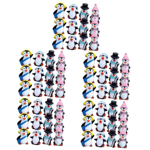 Vaguelly 5 Sätze Winter-pinguin-ornament Pinguin-becher Positiver Pinguin Kleine Pinguinfigur Miniaturfiguren Miniaturen Figuren Mikro-pinguin-statue Pinguin- Vinyl 12 Stück * 5 von Vaguelly