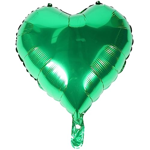 Vaguelly 50 Stück Folienballons heart balloons party decoration Luftballons für Hochzeitsfeiern Sternballons st. Patrick's Day Party Dekoration Ballons Dekoration Aluminiumfolie Green von Vaguelly