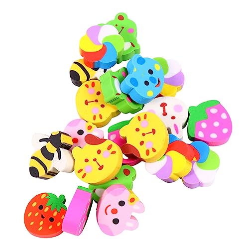 Vaguelly 50 Stück Radiergummi erasers for Eraser für süßes stationäres Mini- trocken löschen Massenkarikatur-Radierer Cartoon-Gummis für Mini-Radierer Plastik von Vaguelly