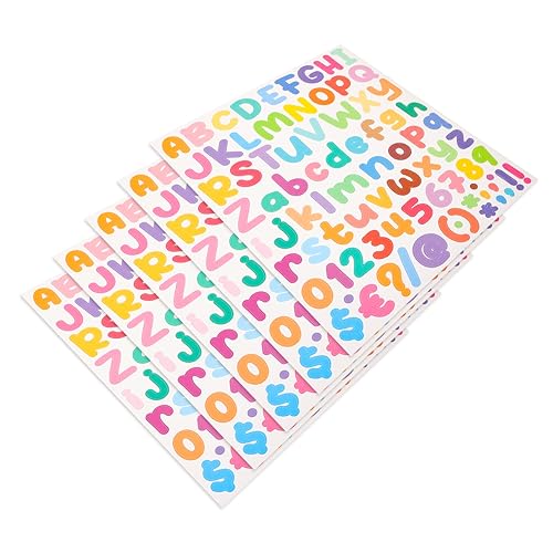 Vaguelly 5St Alphabet-Aufkleber zum Basteln Scrapbooking Stickers namens Sticker buchstabenaufkleber Aufkleber mit Buchstaben zum Selbermachen Aufkleber mit Buchstabennummern Colorful von Vaguelly