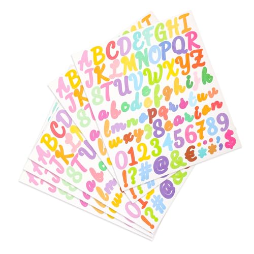 Vaguelly 5St Aufkleber mit Zahlen personalisierte Sticker personalisierte Aufkleber Zahlen Aufkleber Umschlag Aufkleber metalldeko Buchstaben zum Basteln Alphabet-Buchstabenaufkleber von Vaguelly