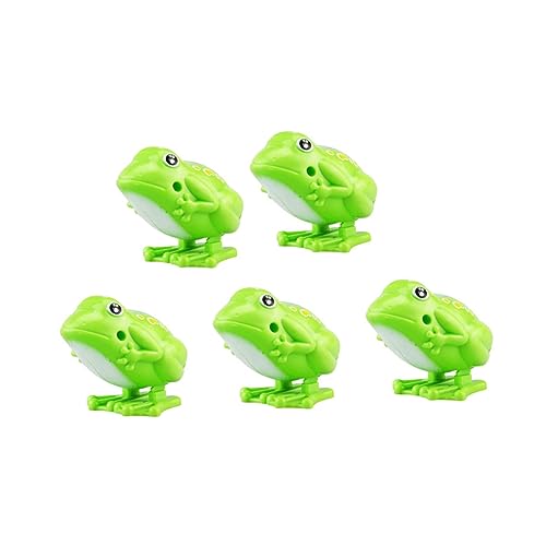 Vaguelly 5St Kinder hüpfender Frosch kindergeburtstags mitgebsel Kleinkinder Spielzeug Soft Toy Hüpfendes Froschspielzeug pädagogisches lustiges Spielzeug Uhrwerk Spielzeug für Kinder Green von Vaguelly