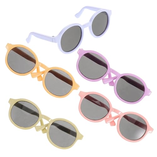 Vaguelly 5St Puppenbrille Spielzeug-Accessoires Puppenparty Spielzeugbrillen Puppenaugen Miniaturbrille für Puppe Puppenzubehör Mini-Brillenmodelle Puppe Spielzeug Brille Requisiten Plastik von Vaguelly