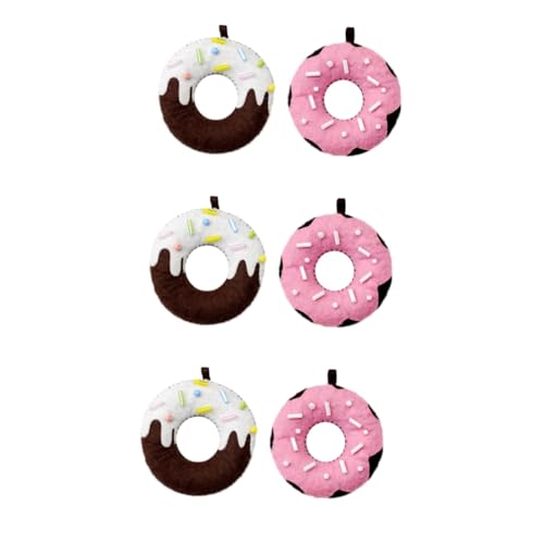 Vaguelly 6 STK Donut-Anhänger DIY handgemachtes Spielzeug DIY-Cartoon-handgemachte Spielzeuge handgemachtes Cartoon-Spielzeug von Vaguelly