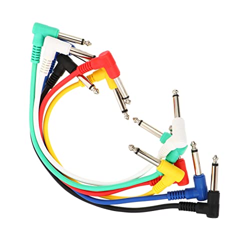 Vaguelly 6 Stk Gitarren-effekt-linie Gitarrenkabel Gitarrenverstärker Patchkabel Gitarre E-gitarren-verstärker Trs-kabel Lan-kabel Ampere Kabel Für Elektrische Gitarre Patch-kabel von Vaguelly