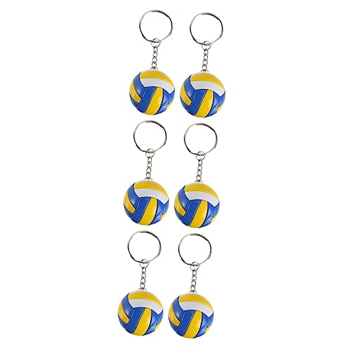 Vaguelly 6 Stk Volleyball-modellspielzeug Basketball-dekorationen Auto Schlüsselanhänger Exquisiter Schlüsselanhänger Schlüsseletui Kette Volleyball- Fußballspielzeug Legierung von Vaguelly