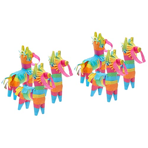 Vaguelly 6 Stück Mexikanische Pinata Fiesta Taco Partyzubehör Schöne Esel Pinata Fiesta Dekorationen Bunte Pinata Tierdekoration Mit Süßigkeiten Gefülltes Spielzeug Kinder Pinata von Vaguelly