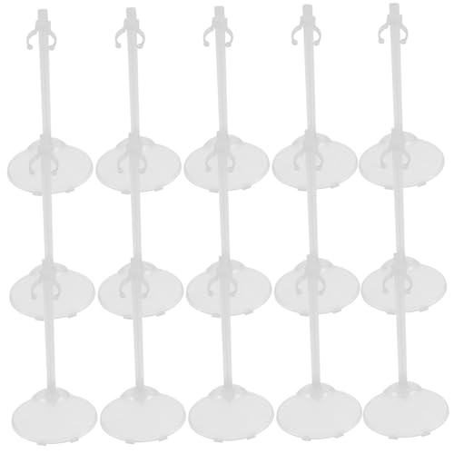 Vaguelly 60 STK Puppenständer Figure Stand puppenzubehör tischdeko esstisch ausstellungsständer Regal Puppe Steht für sammelbar Spielzeug Puppenhalter Puppenhalteständer Plastik Transparent von Vaguelly