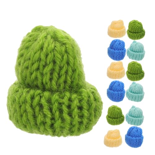 Vaguelly 60 STK Häkelmützen Cute Decor Handgemachte Spielzeuge Mini Hut Dekoration Mini-Puppenhüte gehäkelte Hutdekoration Mini-Hut Miniaturhüte Mini-Strickmütze Minihut zum Selbermachen von Vaguelly