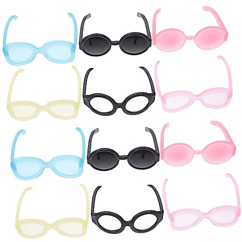 Vaguelly 60St Mini-Brille Babypuppenzubehör für Mädchen realistische Babypuppe Puppensachen Miniaturen kindertagsgeschenke kindertag kleine Brille für Puppe Puppenbrille Plastik von Vaguelly