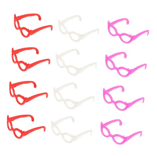 Vaguelly 60St Mini-Brille Puppen doll Accessories Puppenmode-Zubehör-Set Puppenkleidung-Accessoires-Set Puppenbrillen Set Puppe Minipuppenbrille Plastik von Vaguelly