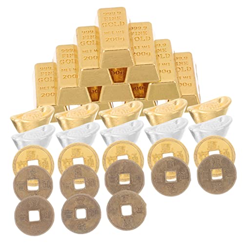 Vaguelly 60pcs Miniatur Gold Barren Modell für Puppe Ornament Zubehör von Vaguelly