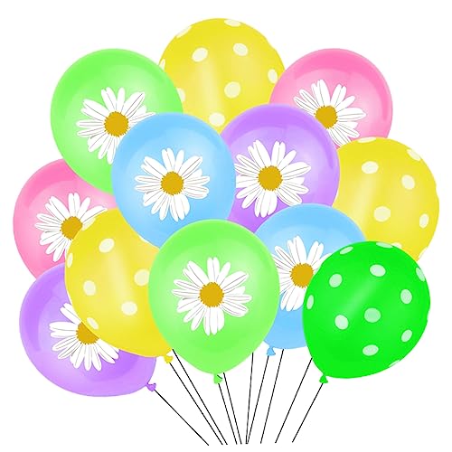 Vaguelly 62 Teiliges Set Bunte Kleine Gänseblümchen Luftballons Dekorative Ballons Für Geburtstagsfeiern Hochzeiten Und Sommerpartys Ideale Party Dekorationen von Vaguelly