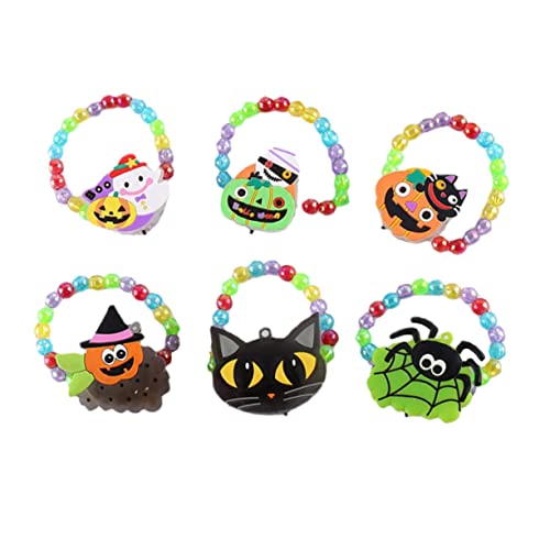 Vaguelly 6St Halloween-Armband Halloween-Party begünstigt Masse LED-Armband LED-Armbänder led ligts led-light kürbislicht uhrenarmbänder Halloween-Kinderarmband Festival-Armband PVC weicher von Vaguelly