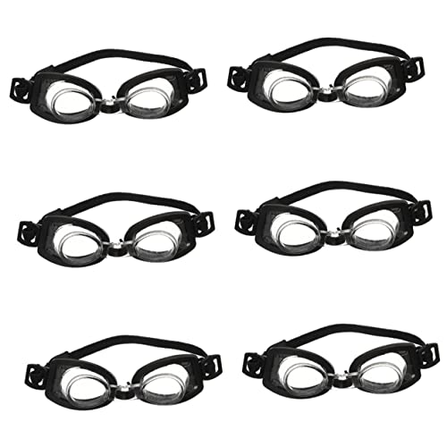 Vaguelly 6st Mini Schwimm Brille Miniatur-puppenhaus-Brille Puppenbrille Brillen Für Puppen Brille Für Puppe Puppenstütze Mini-brillenpuppen Puppe Brille Brille Plastik Black von Vaguelly