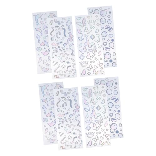 Vaguelly 8 Blätter PVC-Aufkleber Scrapbooking-Materialien Scrapbook-Aufkleber Aufkleber Machen Aufkleber Pinzette Scrapbooking Sticker Scrapbook Stickers Handkontoaufkleber Aufkleber- von Vaguelly