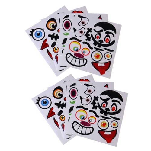 Vaguelly 8 STK Kürbis- -Aufkleber Halloween Abziehbilder Kürbisse Haloween Pumpkin Cute Sticker Horror Sticker Party Sticker kürbis deko Kürbis Gesicht Aufkleber Emoticon-Aufkleber von Vaguelly