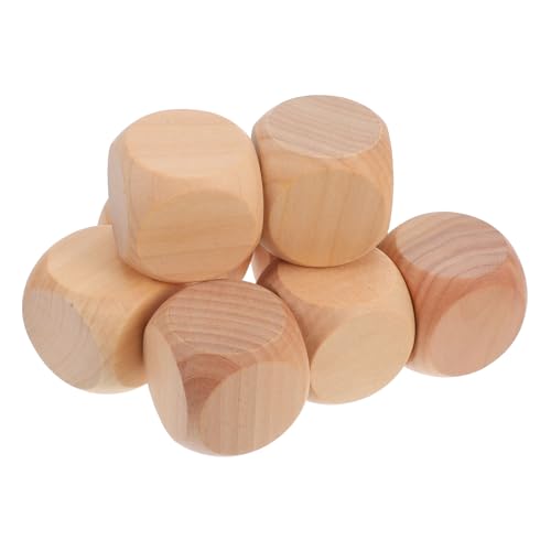 Vaguelly 8 Stück DIY Holzwürfel Würfel Kleine Hölzerne Babyblöcke Für Babyparty Holzblöcke Zum Basteln Stielspiele Partys Bauen Leere Holzwürfel von Vaguelly