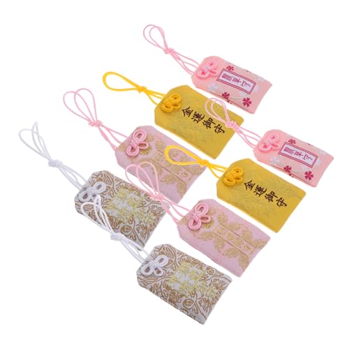 Vaguelly 8 Stück Omamori Traditionelle Glücksbringer Für Autos Segenstaschen Traditionelles Japanisches Omamori Glücksbringer Für Reichtum von Vaguelly