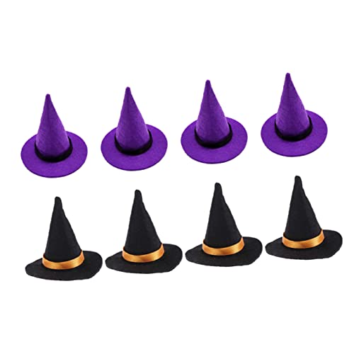 Vaguelly 8St Mini-Hexenhut mini hexenhut halloween hut igelkostümkinder halloween toys Maske für Rollenspiele Panda- halloween deko dekorativer Minihut Puppenhut fotografieren gefühlt von Vaguelly