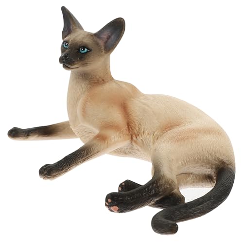 Vaguelly Desktop-Katzenverzierung kleine Katzenskulptur Katzenfiguren Spielzeuge Kinderspielzeug Cartoon-Kätzchen-Handwerk Simulationskatzenfigur Junge schmücken Ornamente Modell Statue von Vaguelly