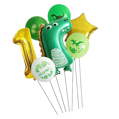 Vaguelly Dinosaurier-ballon Tierballons Aus Folie Ballons Dinosaurier Cartoon-ballons Sternballons Geburtstag Luftballons Zahlenballons Geburtstag Tierballon Partyballon Golden Emulsion von Vaguelly