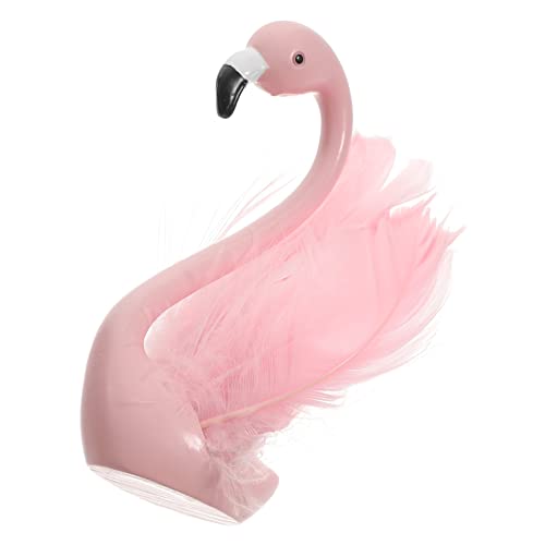 Vaguelly Flamingo-Ornamente Flamingo-Kuchenaufsatz Laternen Flamingo-Kuchendekorationen Schwimmbad Figur Bücherregal- Desktop-Flamingo für zu Hause Flamingo-Stütze Feder Rosa von Vaguelly